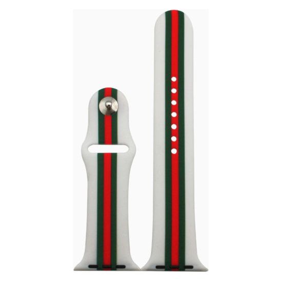 Striped Silicone Apple Watch Band – 38mm & 42mm