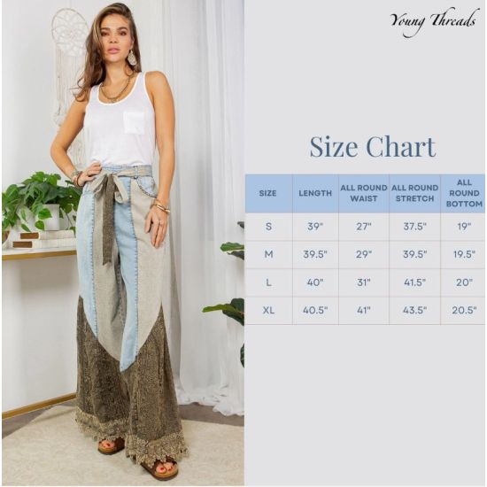 Wild West Lace Patchwork Boho Pants