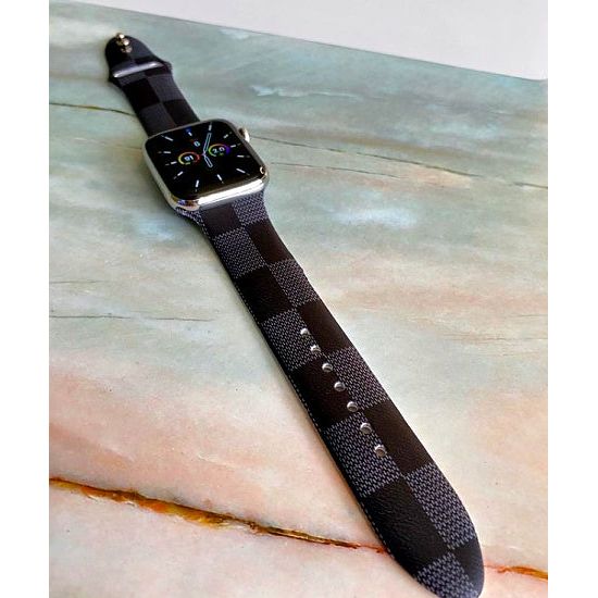 Designer Checker Silicone Apple Watch Band