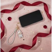 Rhinestone Phone Wristlet Strap with Labubu Charm