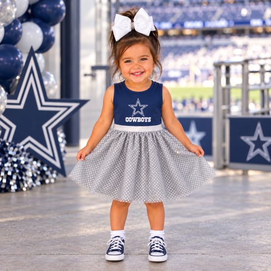 Girls Dallas Cowboys Shimmer Dress