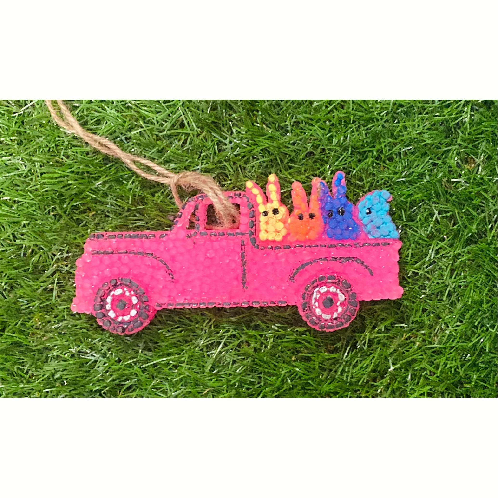 Pickup Truck with Peeps Car Freshie - Rhinestone Gal