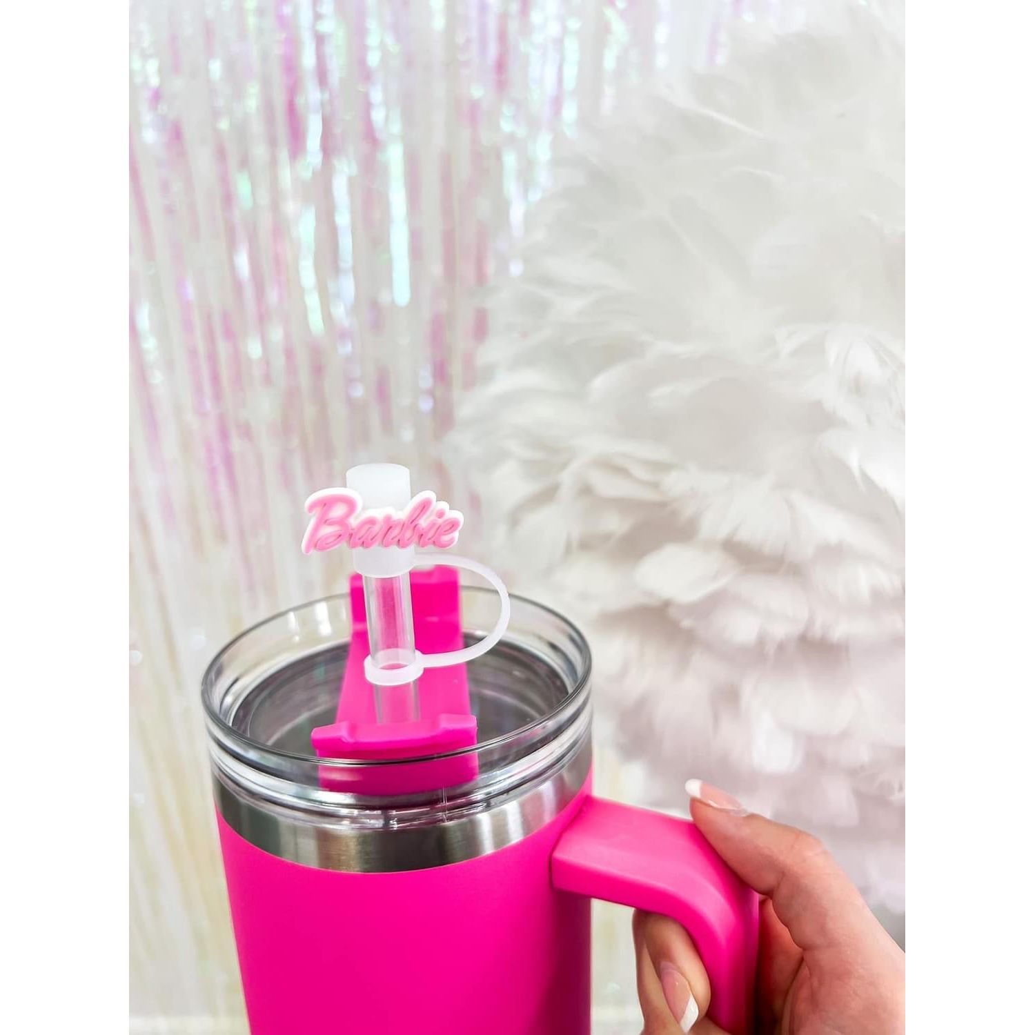 Barbie Bow straw topper