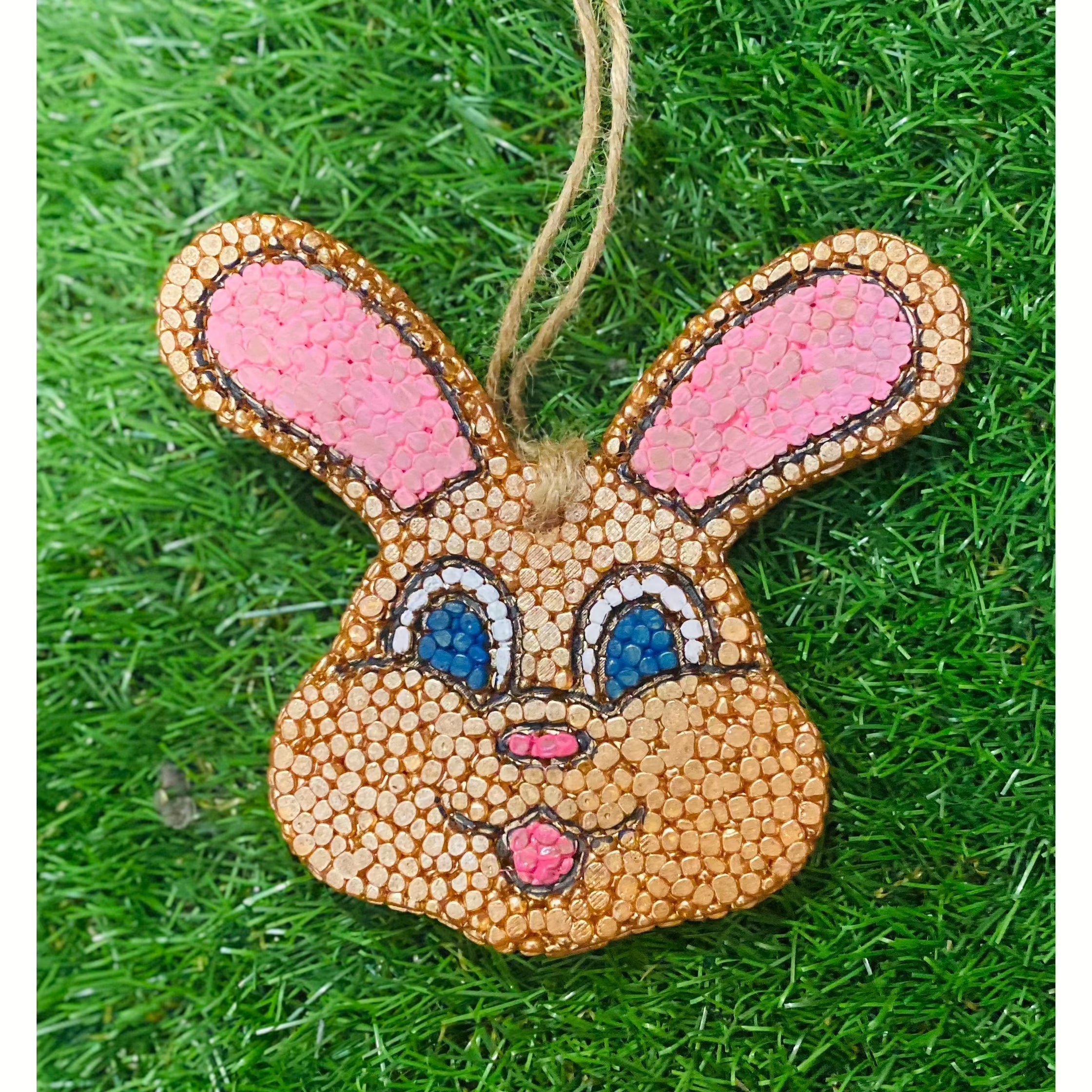 Large Bunny Face Car Freshie - Rhinestone Gal