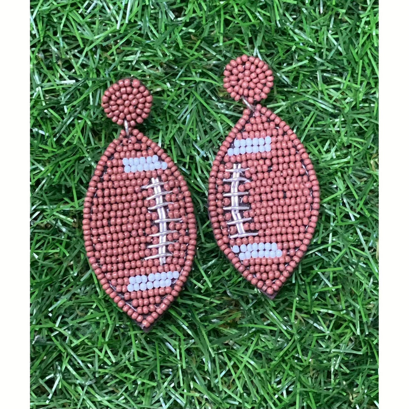 Ready for Some Football Seed Bead Earrings