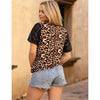 Leopard Print Sequin Pocket Top