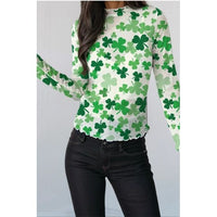 Lucky Clover Mesh Long Sleeve Top