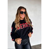 Black “Merry” Plaid Sweatsuit Set