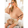 Mocha Boat Neck Cable Knitted Sweater