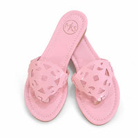 Blush Pink Cutout Thong Sandals