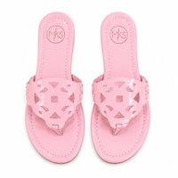 Blush Pink Cutout Thong Sandals