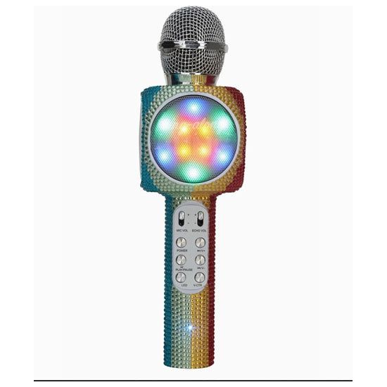 Rainbow Bling Karaoke Microphone & Bluetooth Speaker