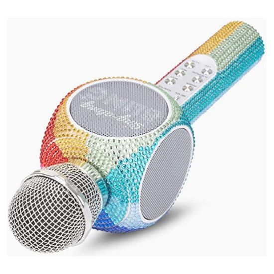 Rainbow Bling Karaoke Microphone & Bluetooth Speaker