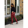 Red and Black Plaid Leggings