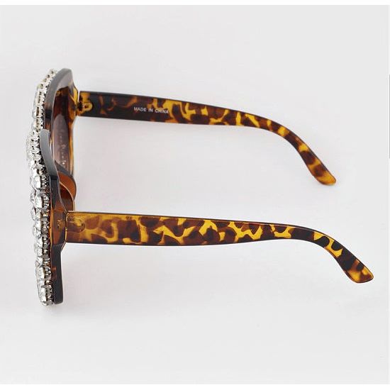 Luxury Rhinestone Square Sunglasses - Rhinestone Gal