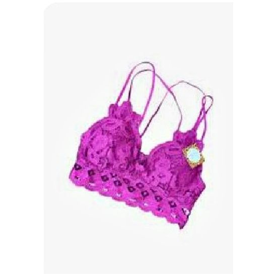 Violet Lace Bralette - Rhinestone Gal