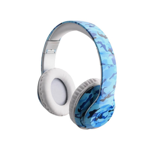 Blue Camo Bluetooth Headphones