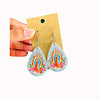 Our Lady of Guadalupe Acrylic Teardrop Glitter Earrings