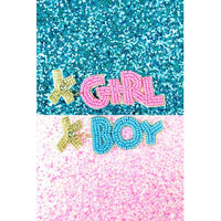 Boy Girl Gender Reveal Seed Bead Earrings - Rhinestone Gal