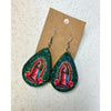 Our Lady of Guadalupe Acrylic Teardrop Glitter Earrings