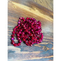 Long Ruby Beaded Necklace