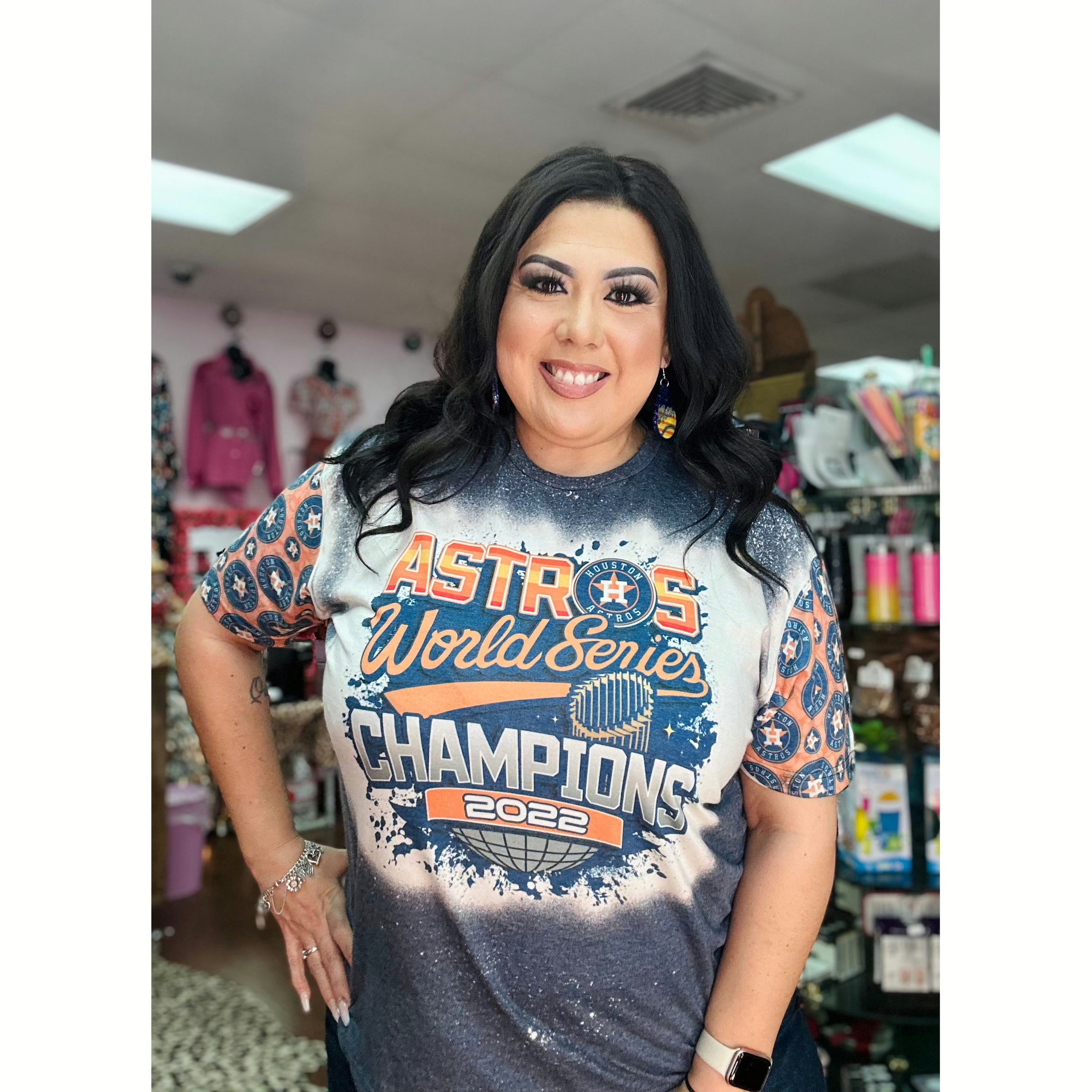 Astros World Series Champions 2022 Bleached Tee